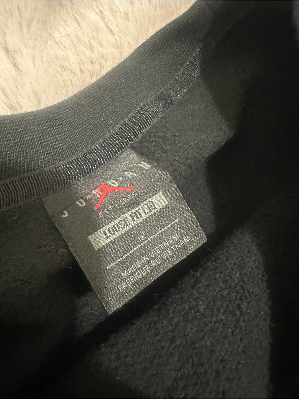 Men’s Jordan Black Crewneck Sweatshirt Athletic Apparel 1X